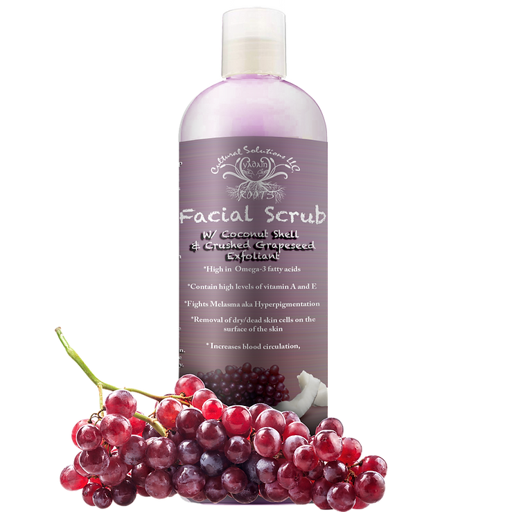 Facial Scrub Coconut Shell and Grapeseed Nappily Naturals & Apothecary